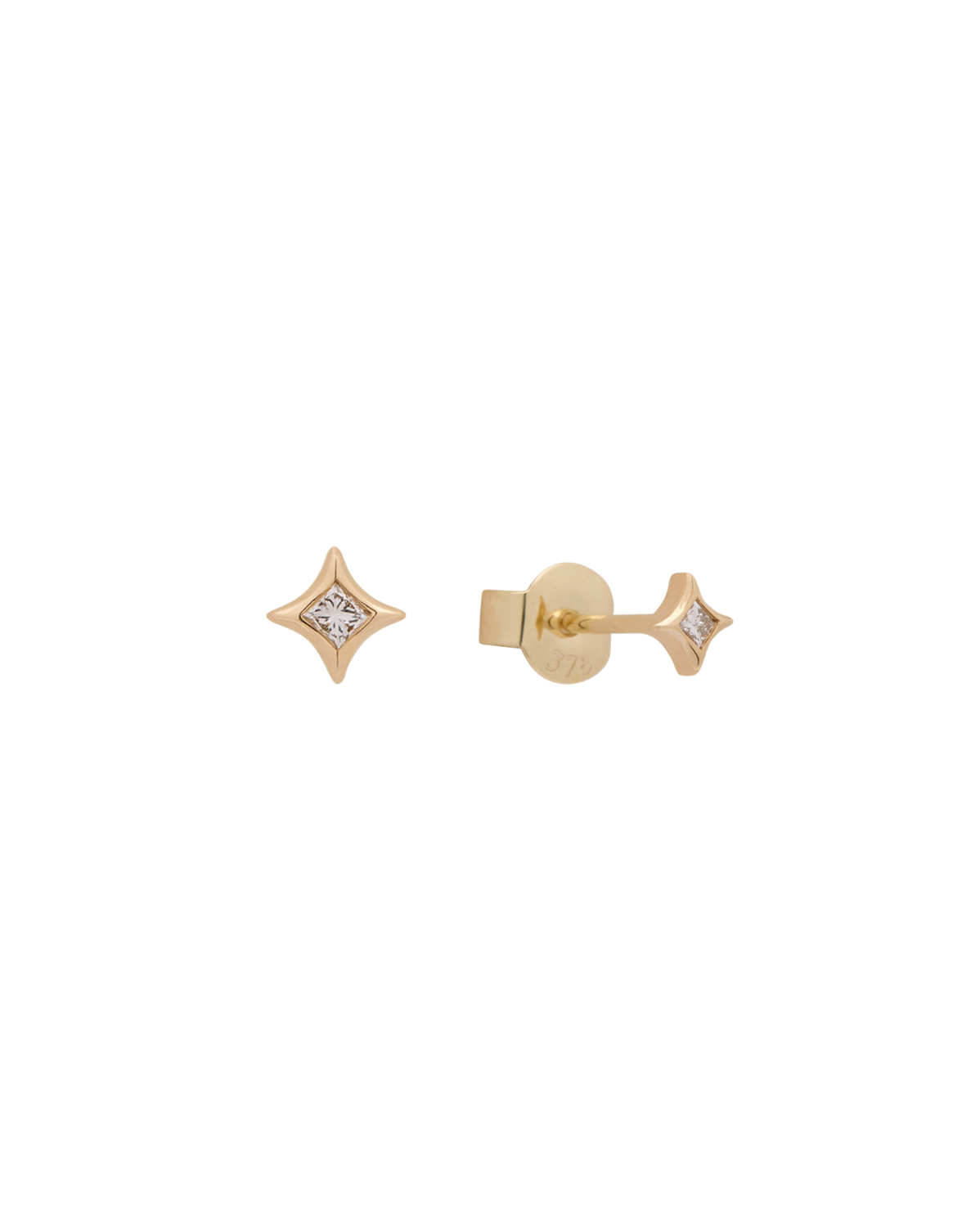 Solid Gold Diamond Sparkle Studs