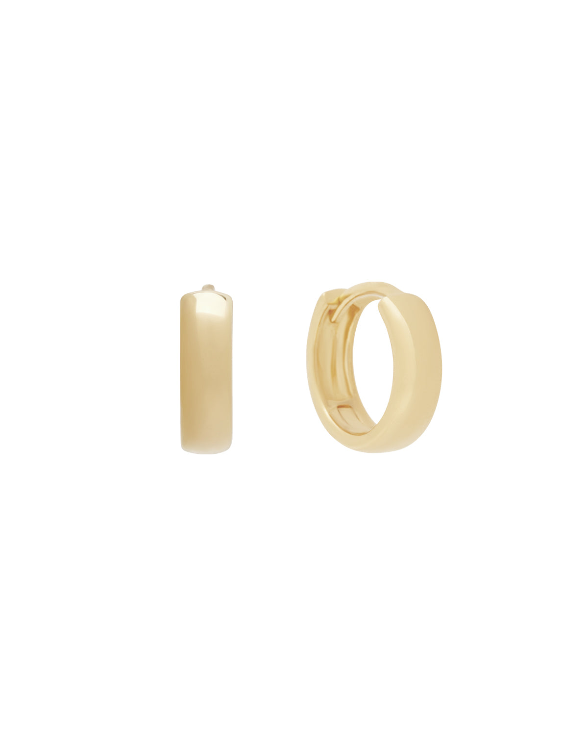 Solid Gold Bold Dome Hoops