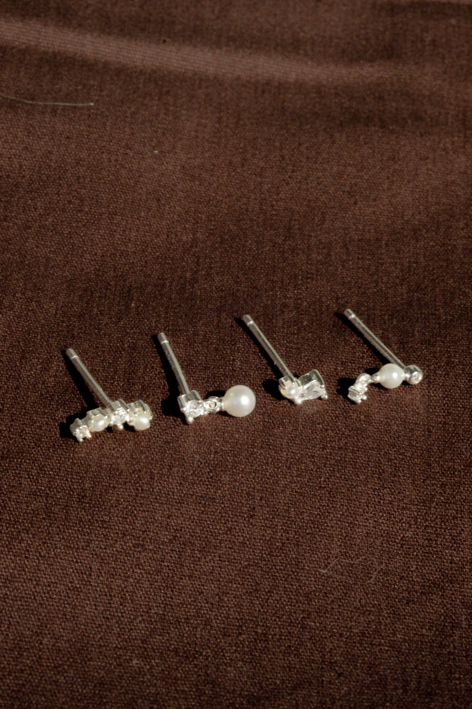 Darlene Pearl Earrings Set - Sterling Silver