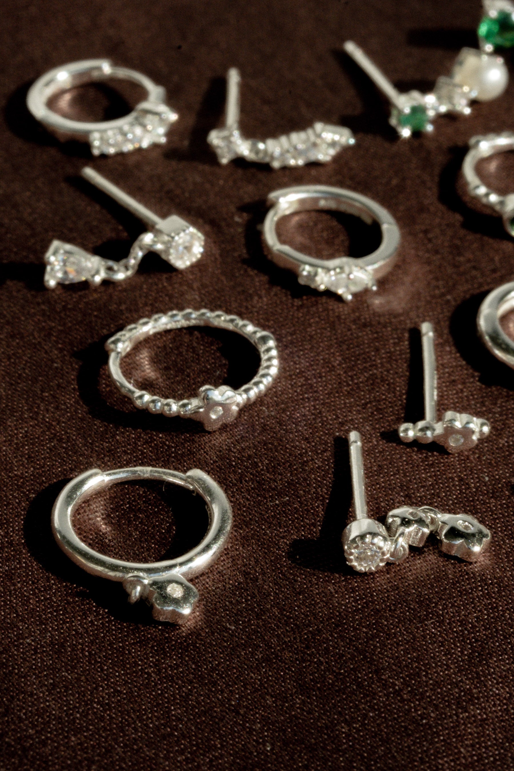 Lucille Flower Earrings Set - Sterling Silver