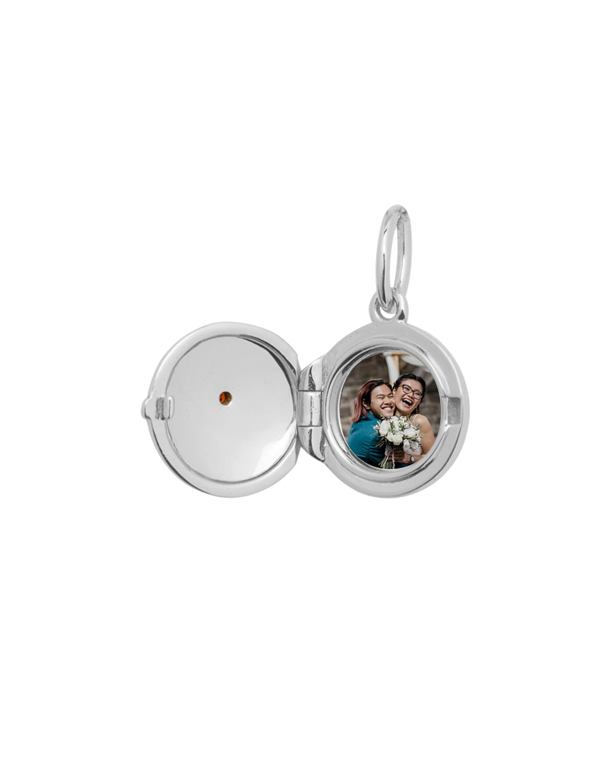 Carla Bow Engravable Locket Necklace - Sterling Silver