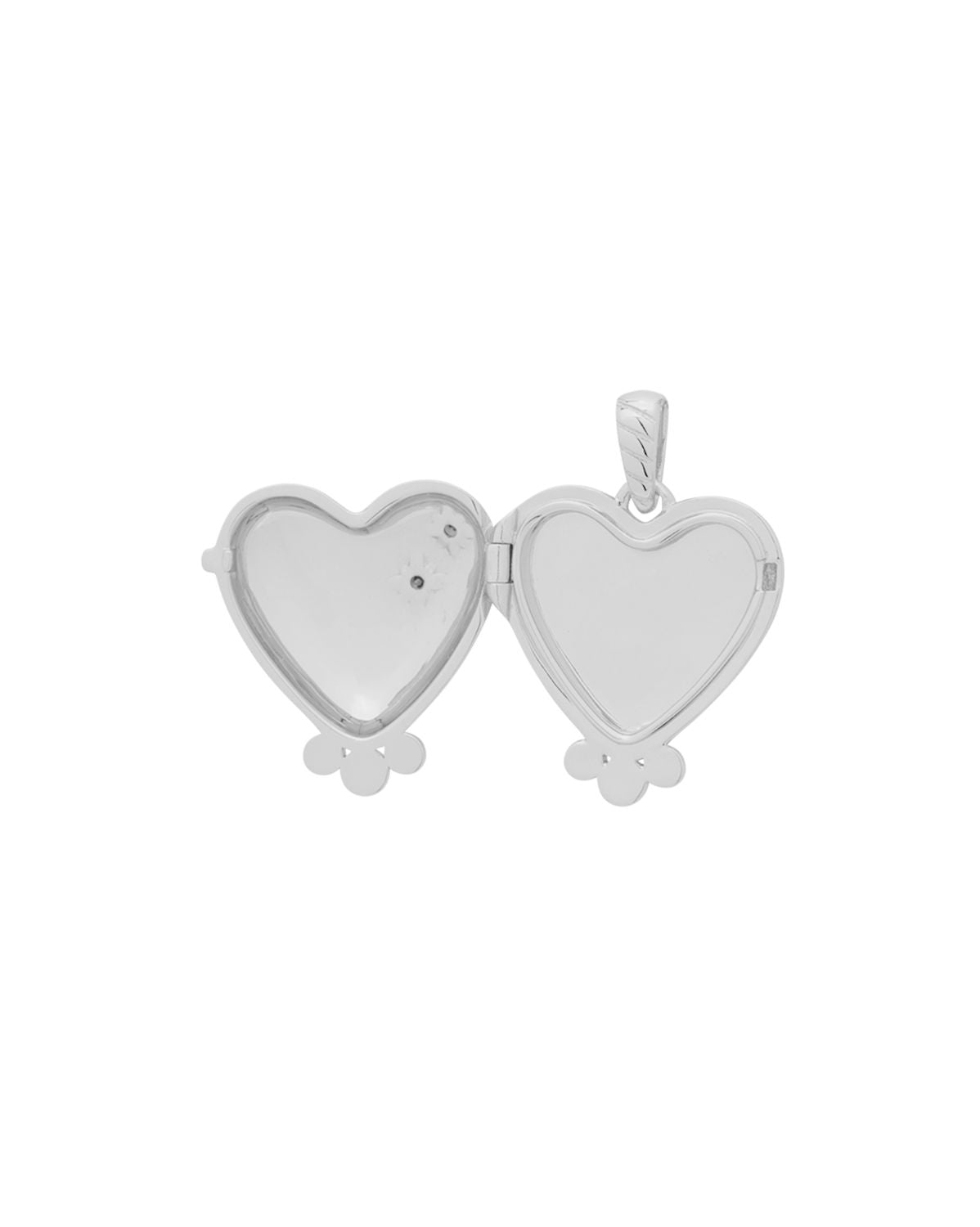 Love Heart Engravable Locket Necklace - Sterling Silver