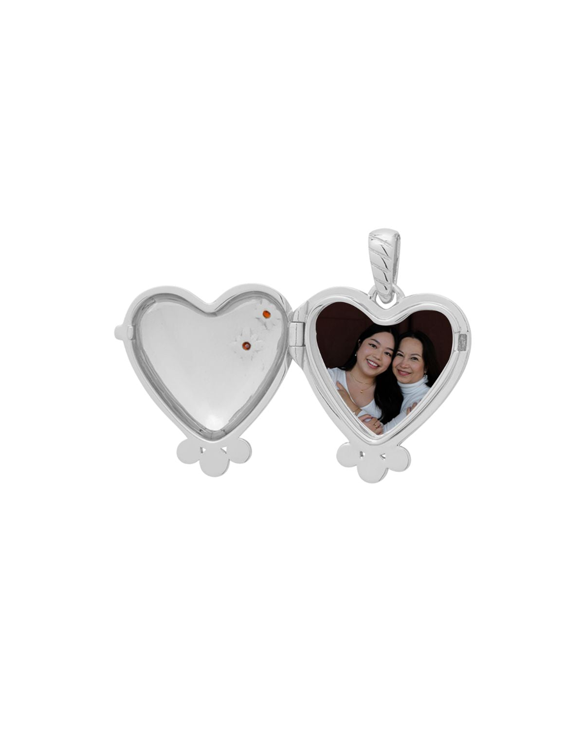 Love Heart Engravable Locket Necklace - Sterling Silver