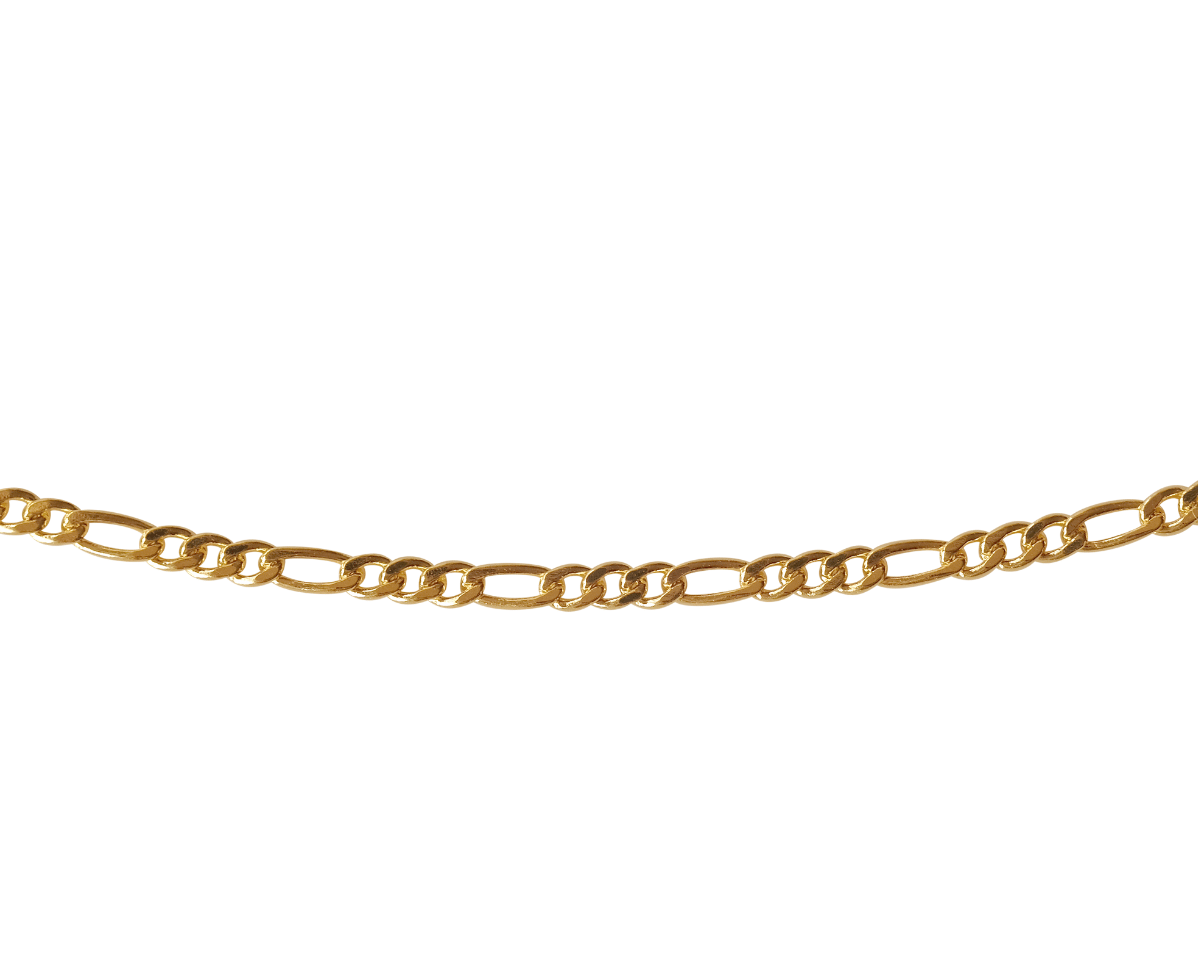 Figaro Chain Necklace 18k Gold Filled S kin Studio Jewelry