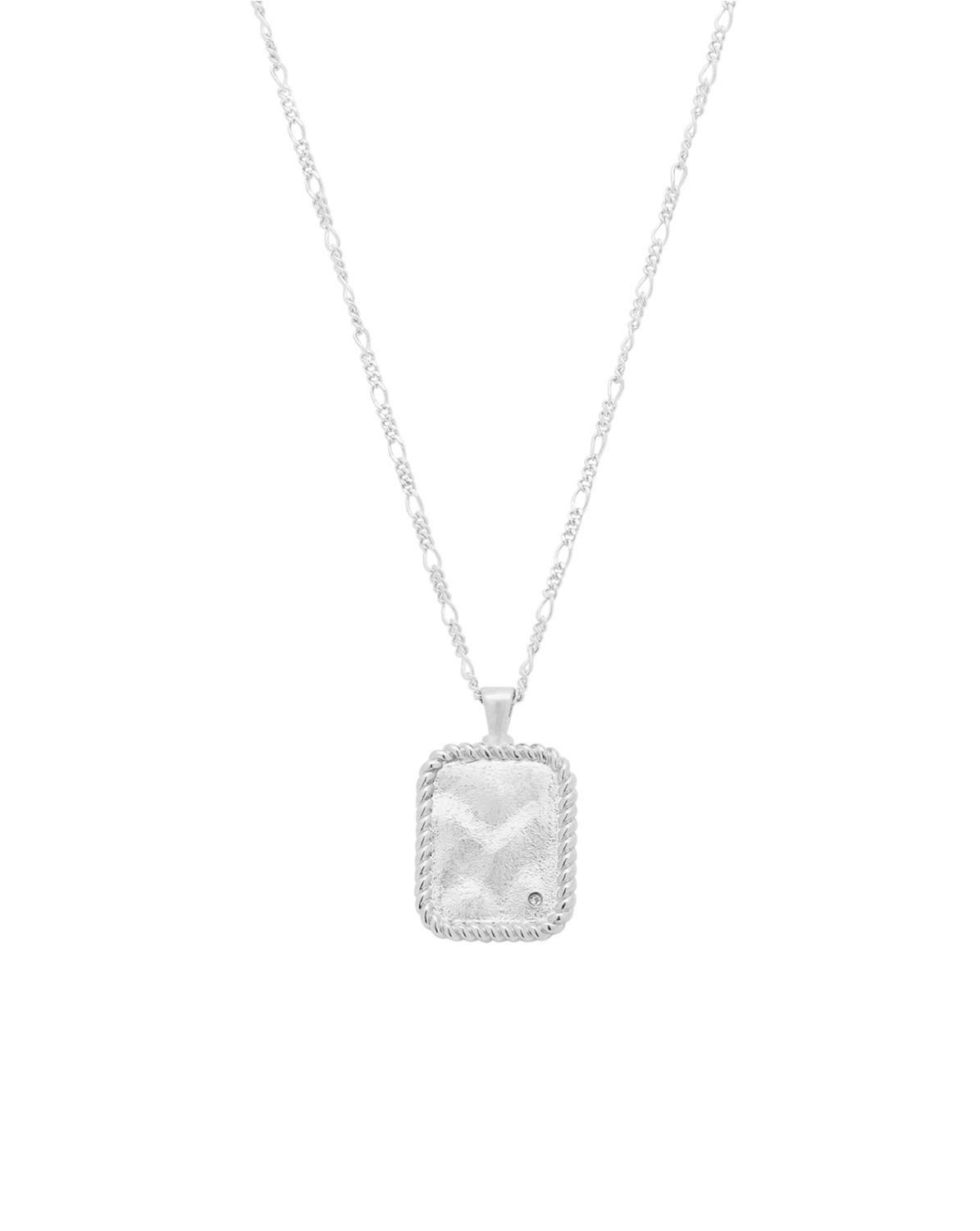 Flint Engravable Pendant Necklace - Sterling Silver