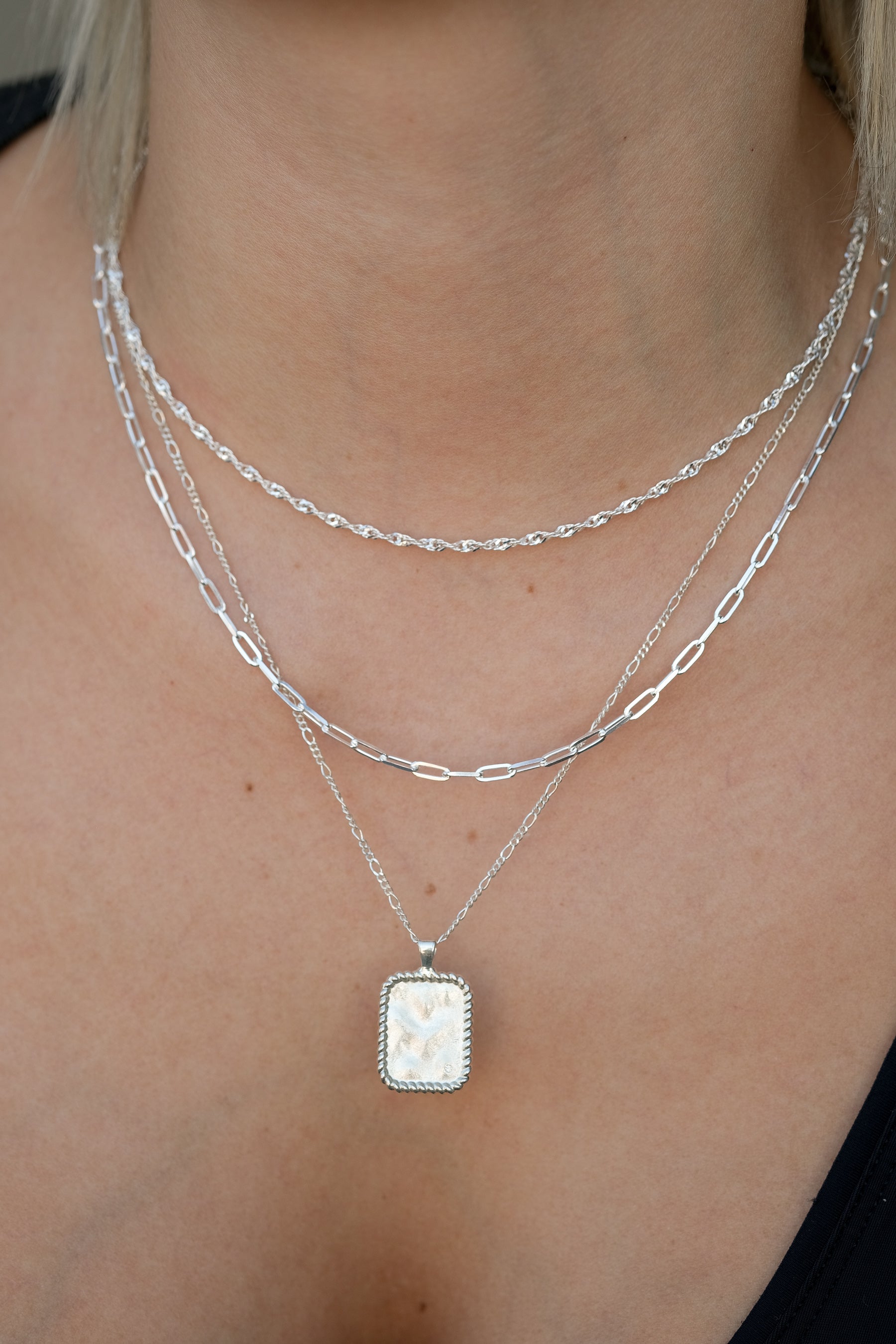 Slightly Chunky Vanessa Chain Necklace - Sterling Silver