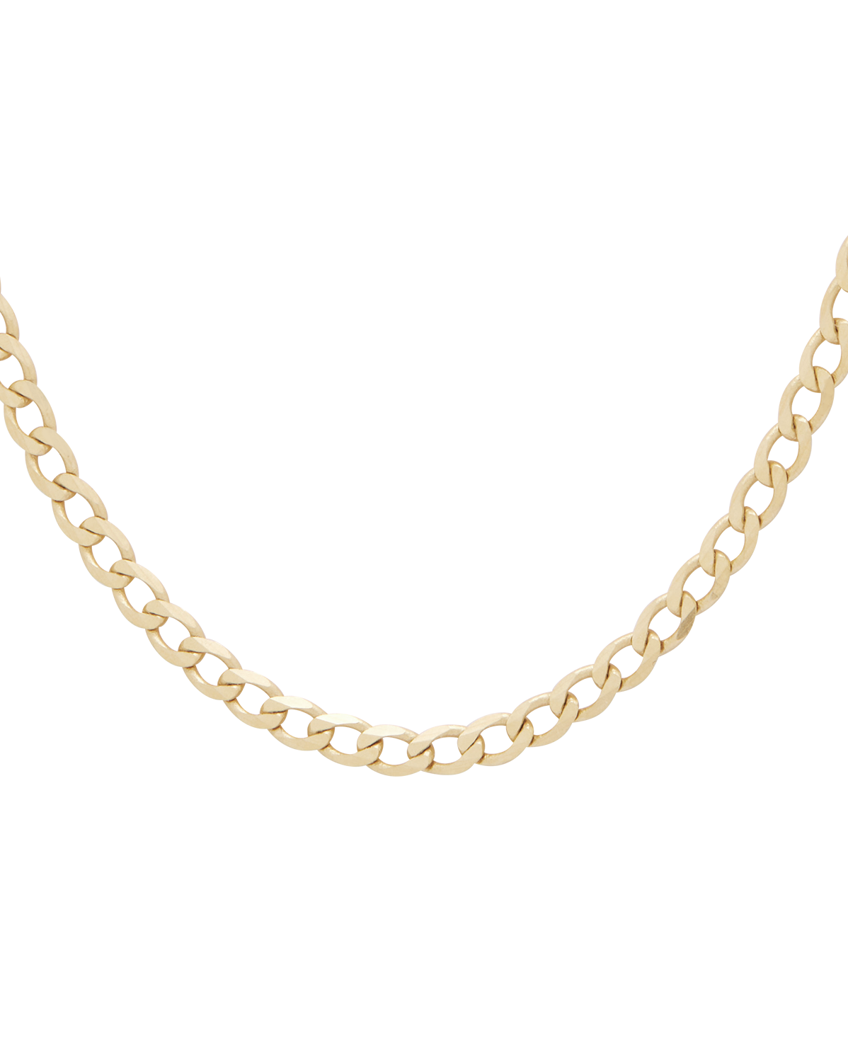 14K Solid Gold Frank Curb Necklace