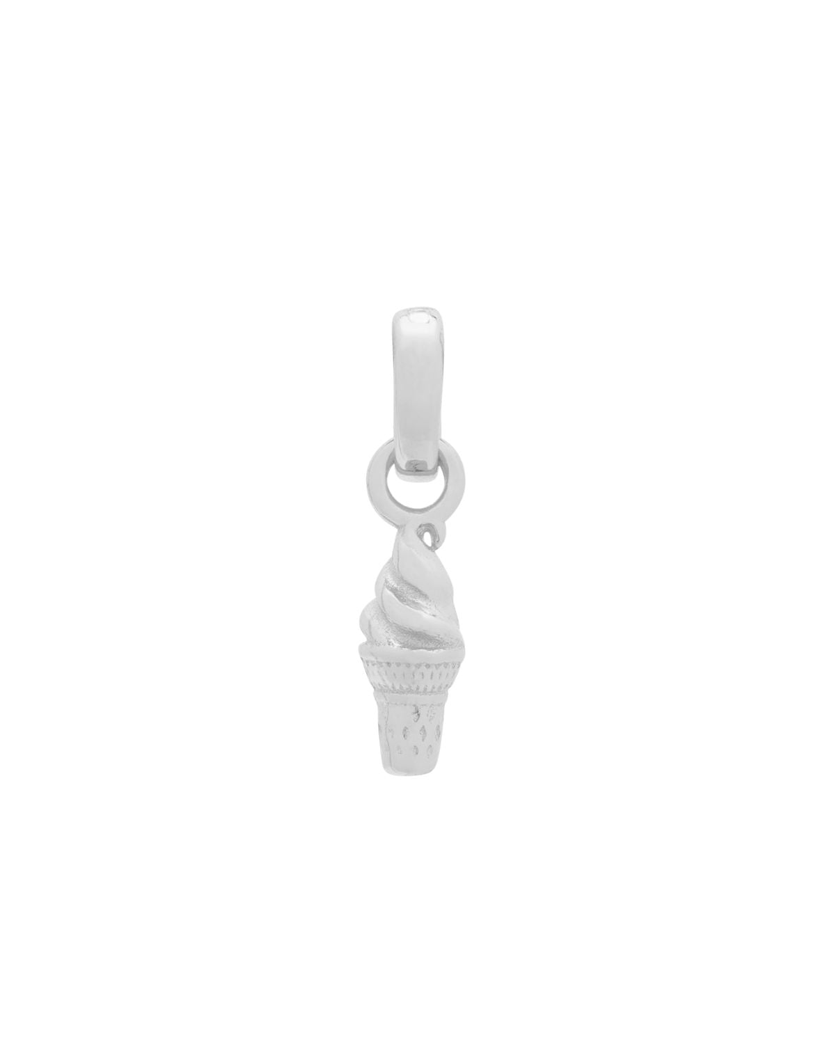 Ice Cream Pendant Charm - Sterling Silver