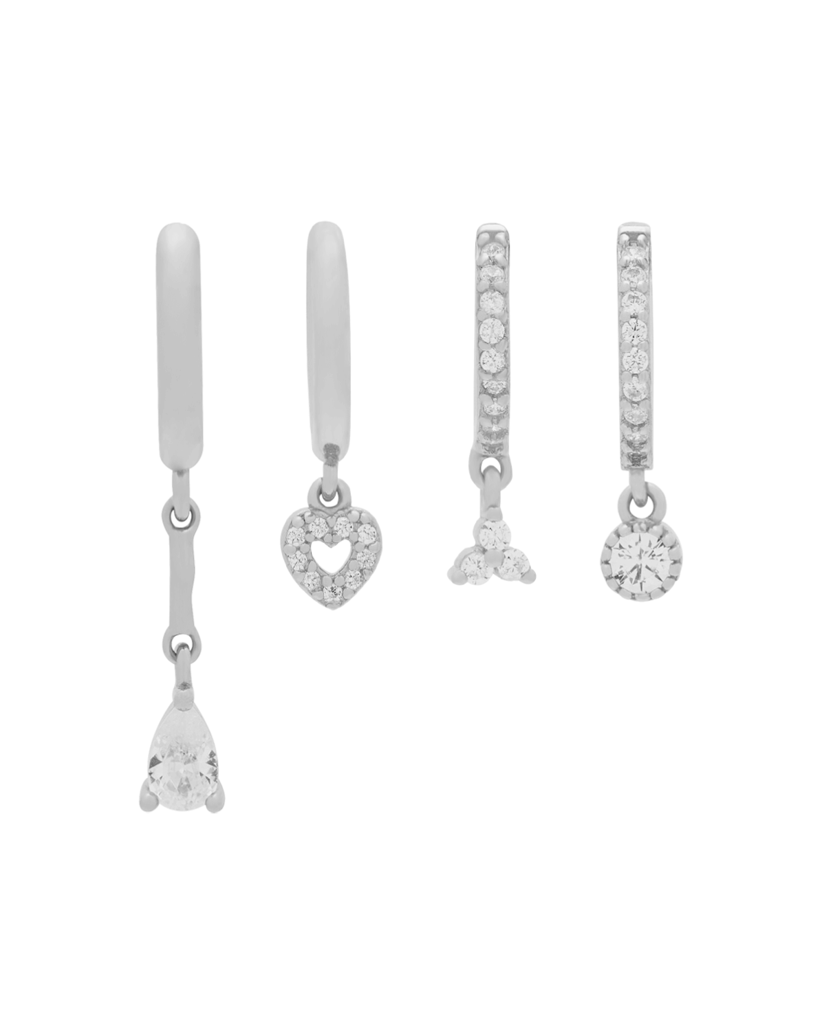 Josephine Hoop Earrings Set - Sterling Silver