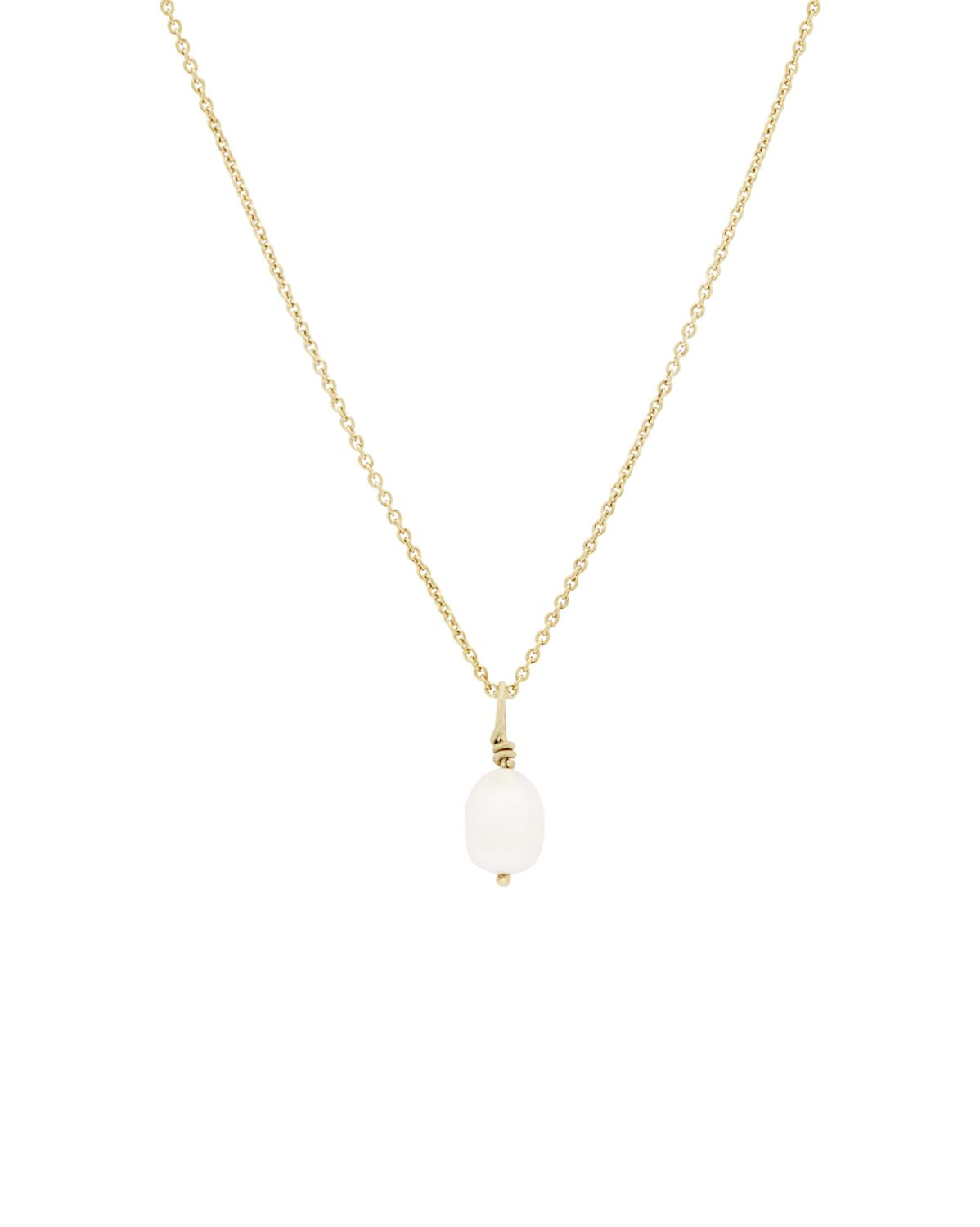 Kaia Pearl Solid Gold Necklace