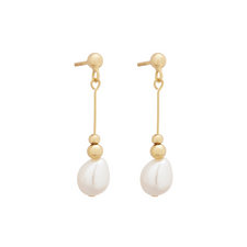 Meghan Pearl Dangle Earrings - S-kin Studio | Minimal Jewellery – S-kin ...
