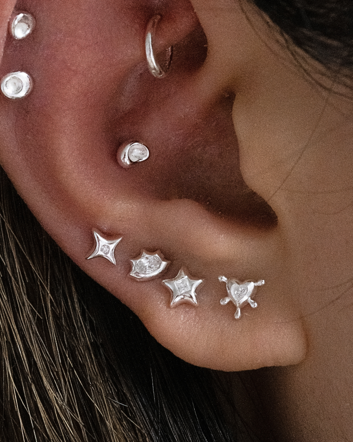 Mila Shapes Earrings Set - Sterling Silver