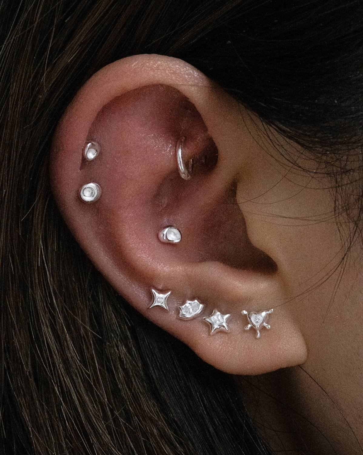 Mila Shapes Earrings Set - Sterling Silver