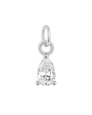 Moissanite Charm - Sterling Silver