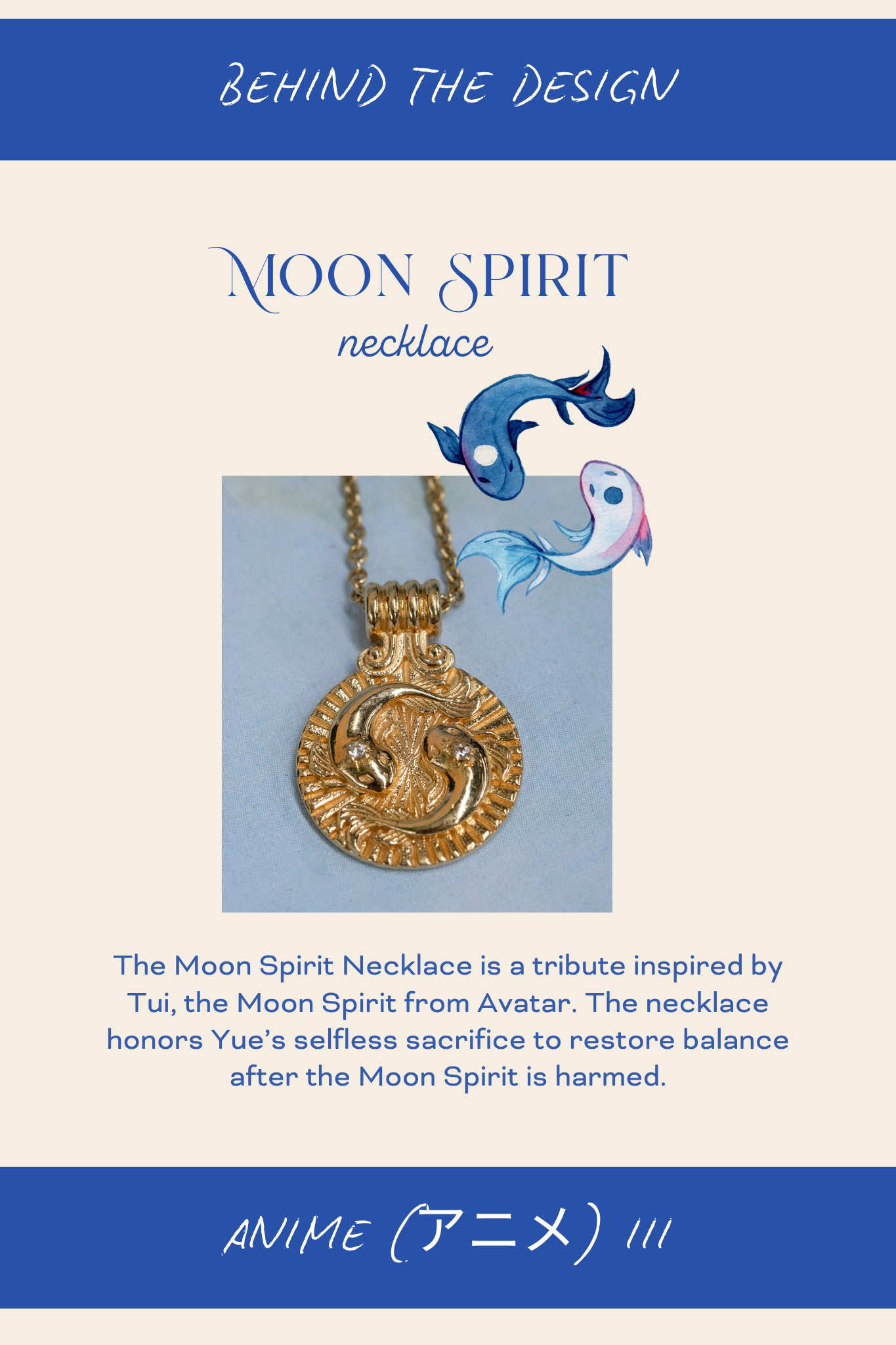 Solid Gold Moon Spirit Necklace