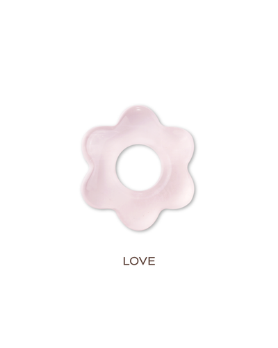 Rina Flower Charm - Rose Quartz