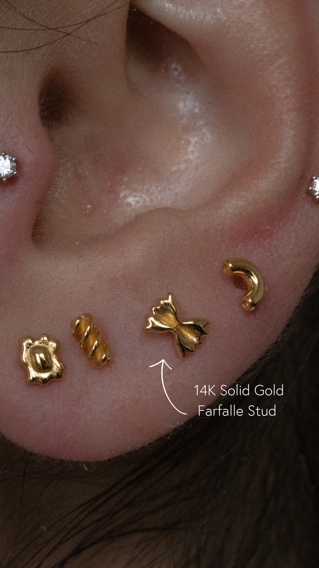 14K Farfalle Pasta Piercing