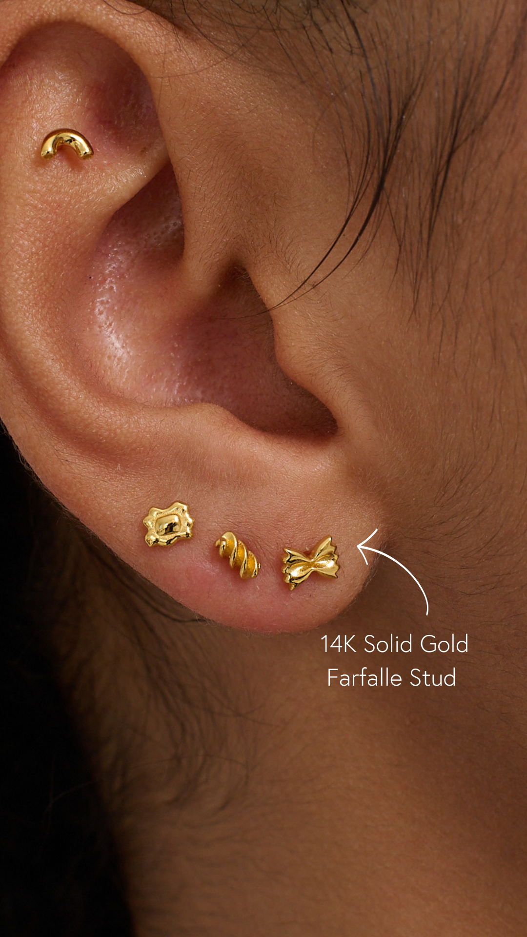 14K Farfalle Pasta Piercing