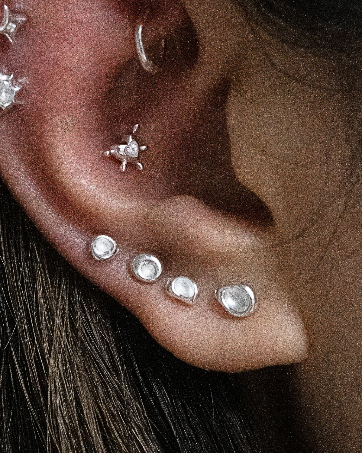 Pebble Earrings Set - Sterling Silver