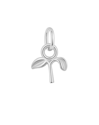 Plant Sprout Charm - Sterling Silver