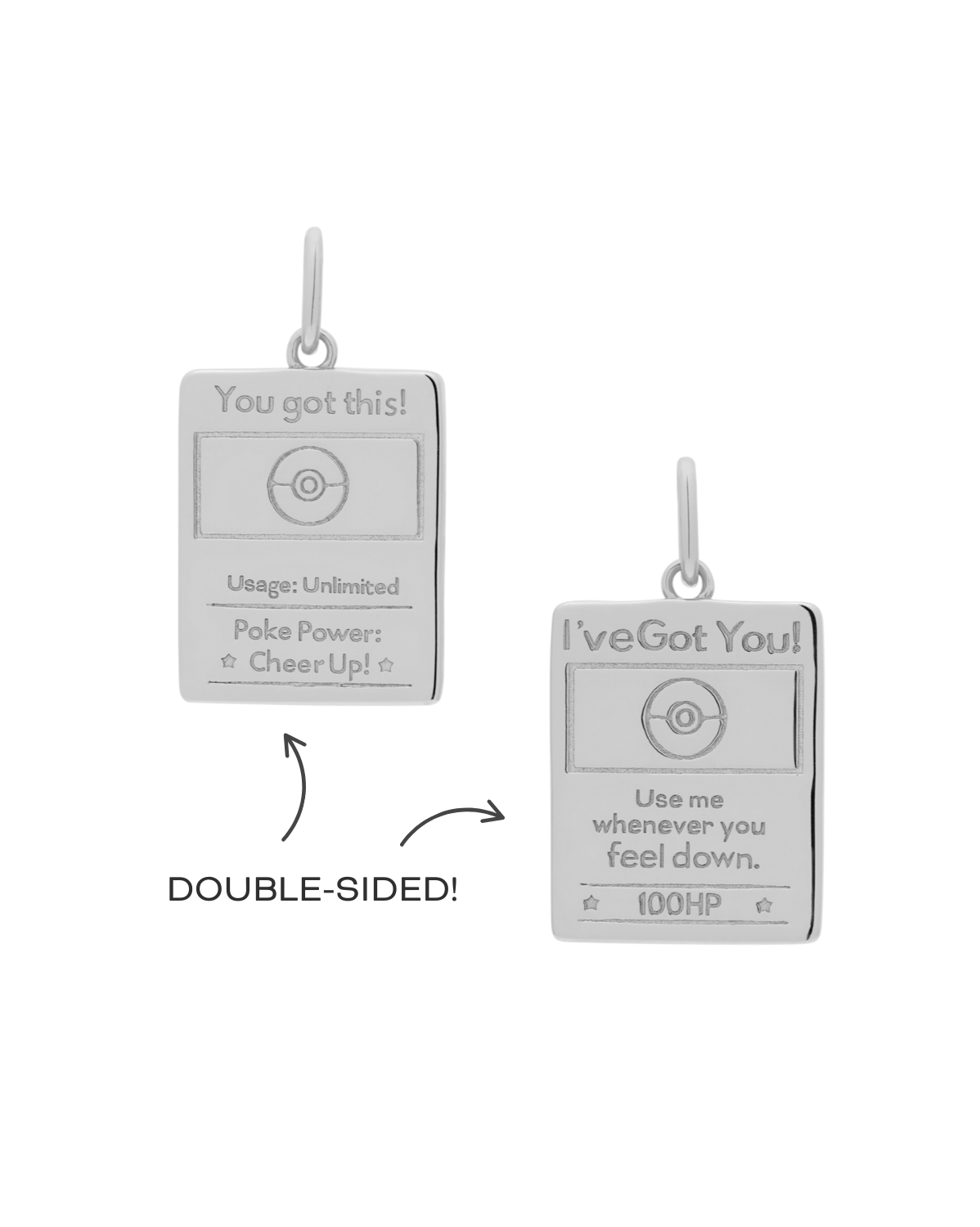Pokemon Trading Card Pendant - Sterling Silver