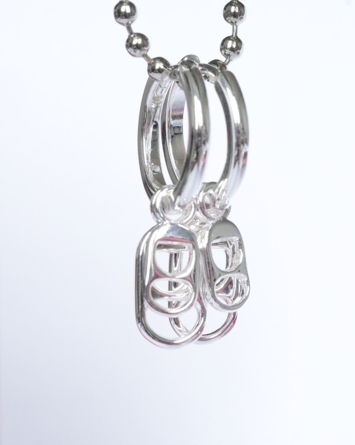 Pop Tab Y2K Hoops - Sterling Silver