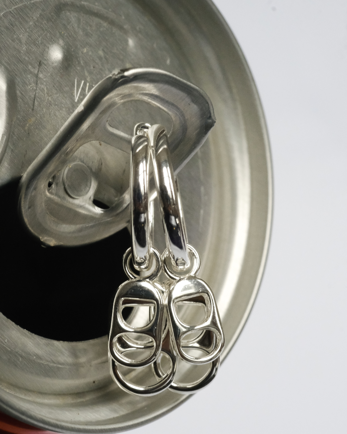 Pop Tab Y2K Hoops - Sterling Silver