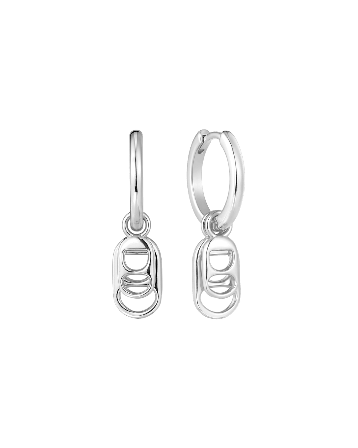 Pop Tab Y2K Hoops - Sterling Silver