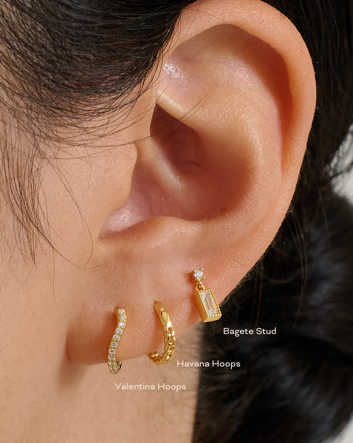 Bagete Dangle Piercing Stud