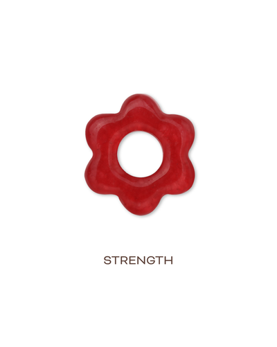Rina Flower Charm - Red Agate