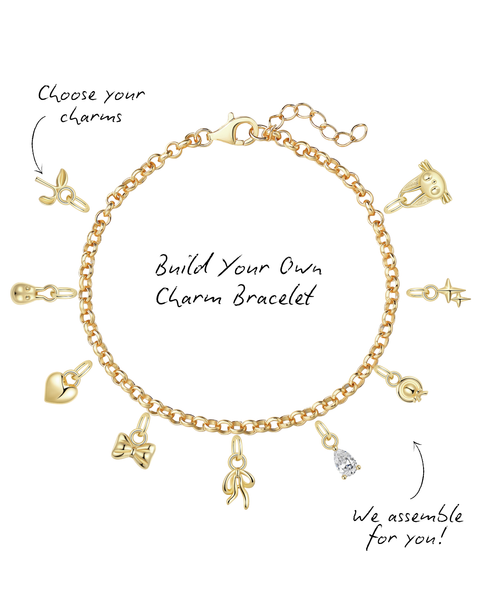 Half Round Rolo charm Bracelet