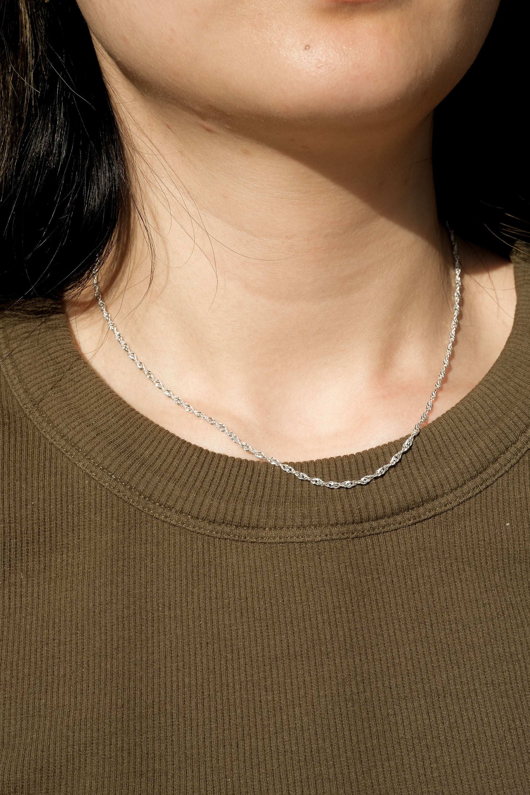 Slightly Chunky Vanessa Chain Necklace - Sterling Silver