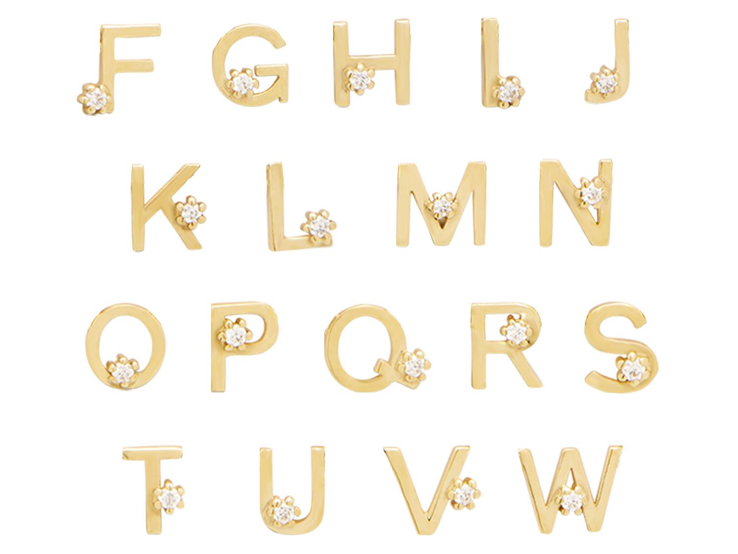 Solid Gold Initial Necklace – S-kin Studio Jewelry