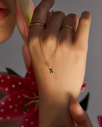 Custom Solid Gold Initial Necklace