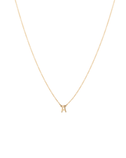 Custom Solid Gold Initial Necklace
