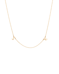 Custom Solid Gold Initial Necklace