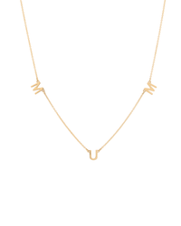 Custom Solid Gold Initial Necklace