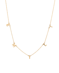 Custom Solid Gold Initial Necklace