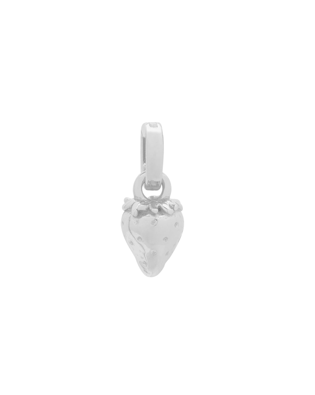 Strawberry Pendant Charm - Sterling Silver