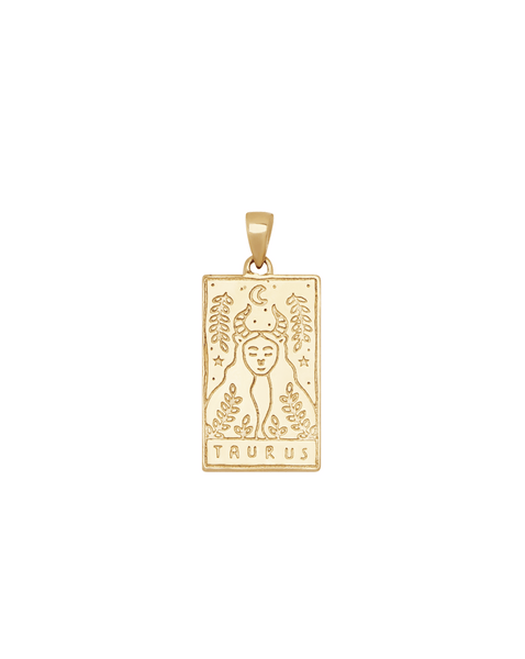 14k gold deals taurus zodiac pendant