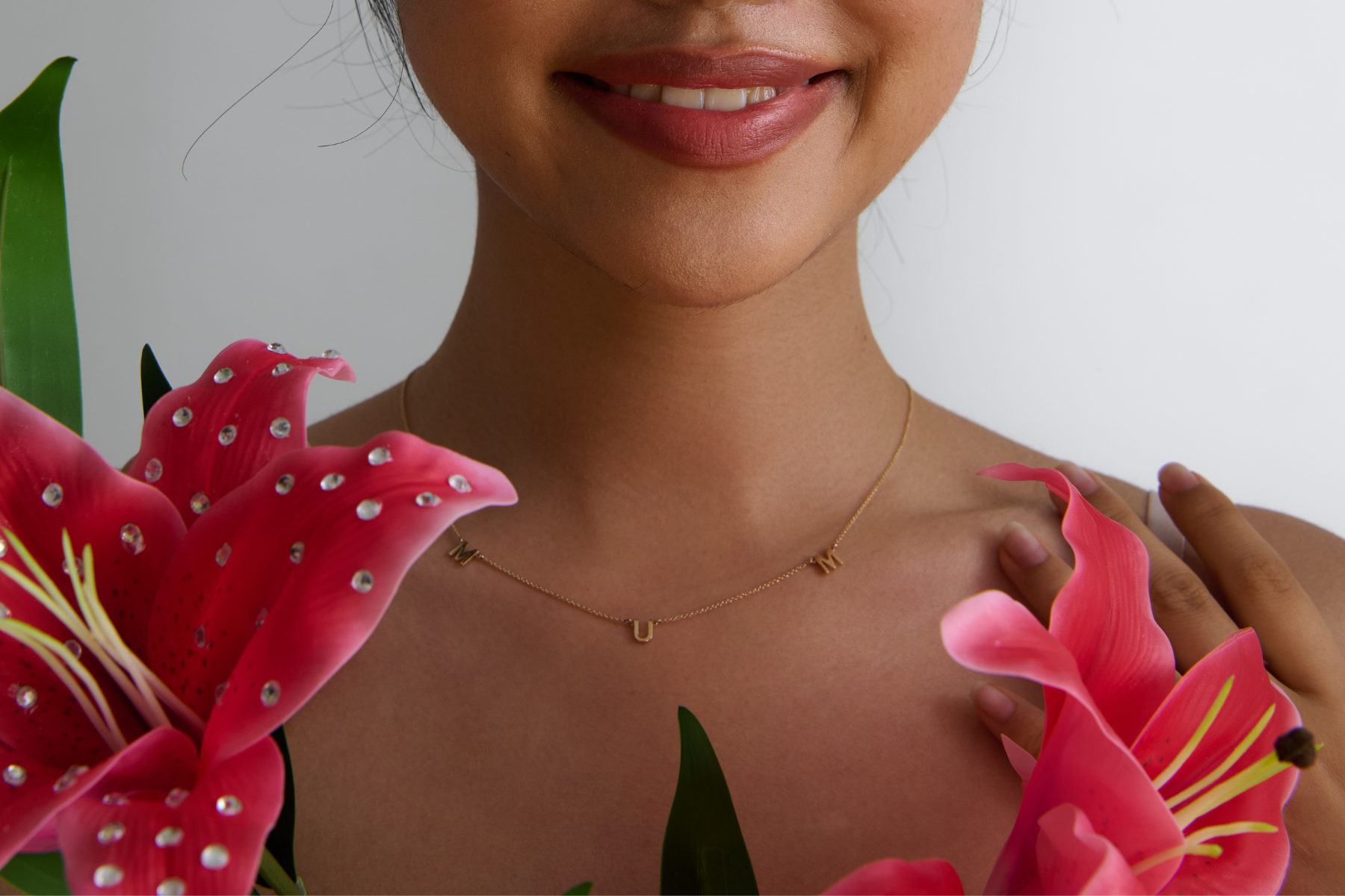 Solid Gold Initial Necklace