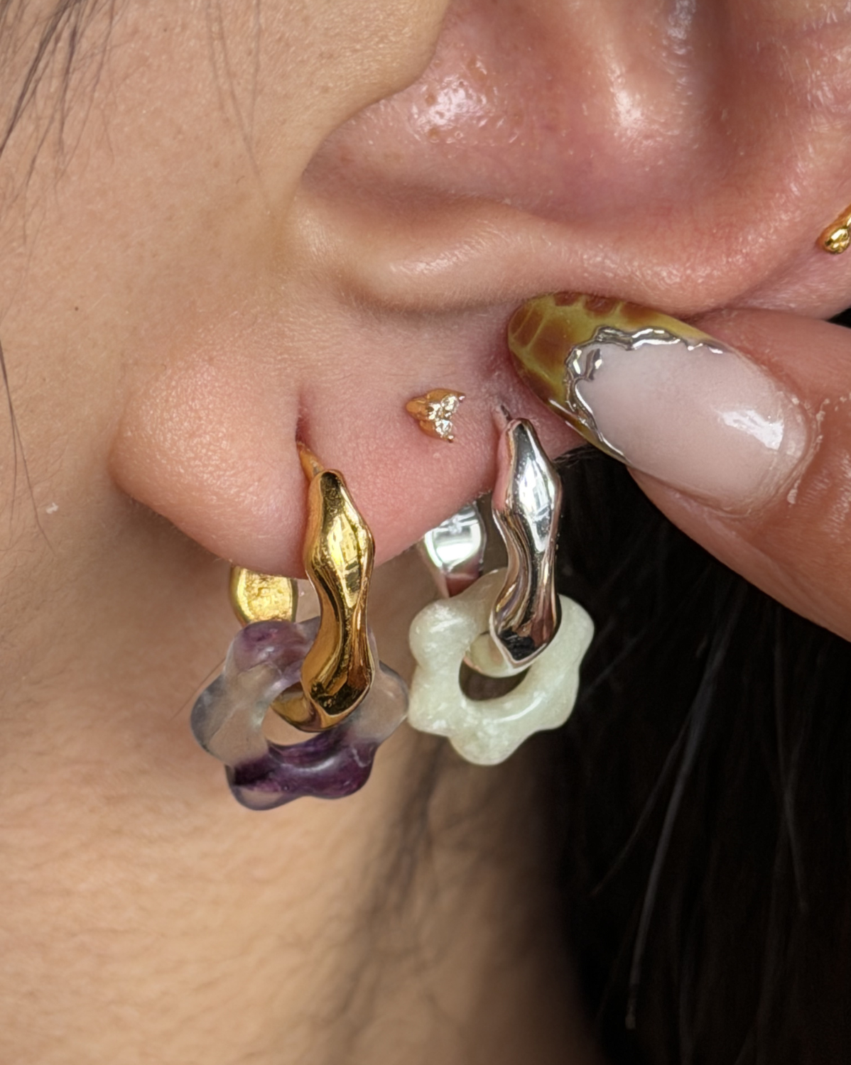 Rina Hoops - Sterling Silver