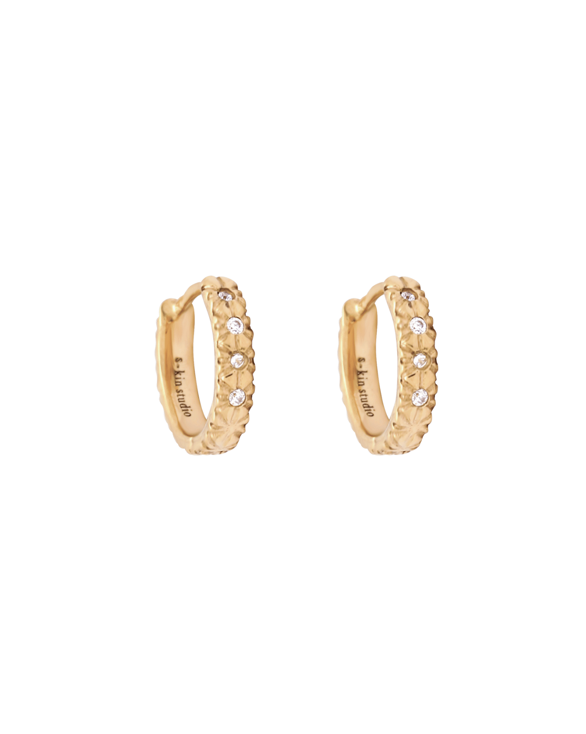 Viola Solid Gold Huggie Hoops (Pre-Order)