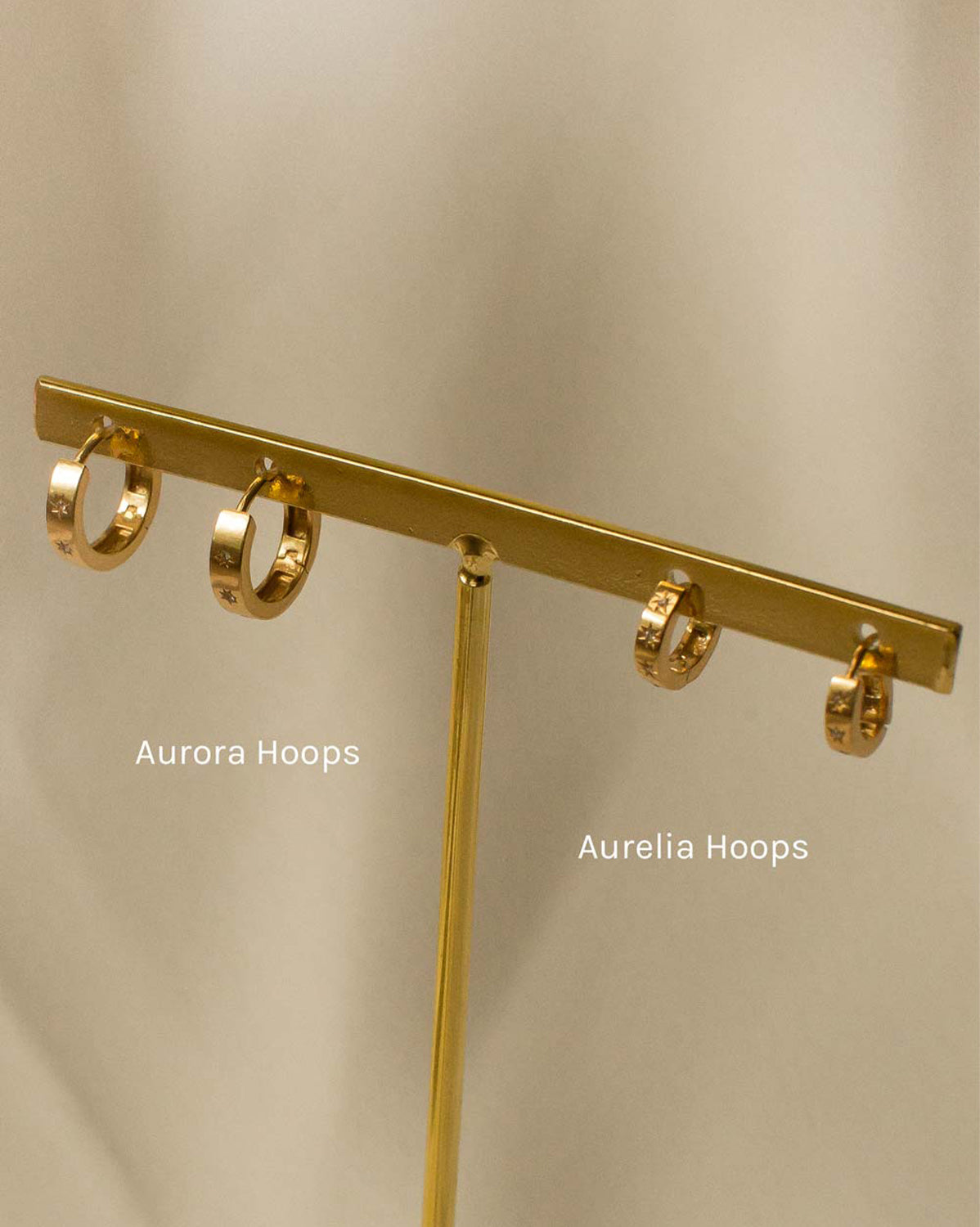 Solid Gold Aurora Bold Gemstone Hoops