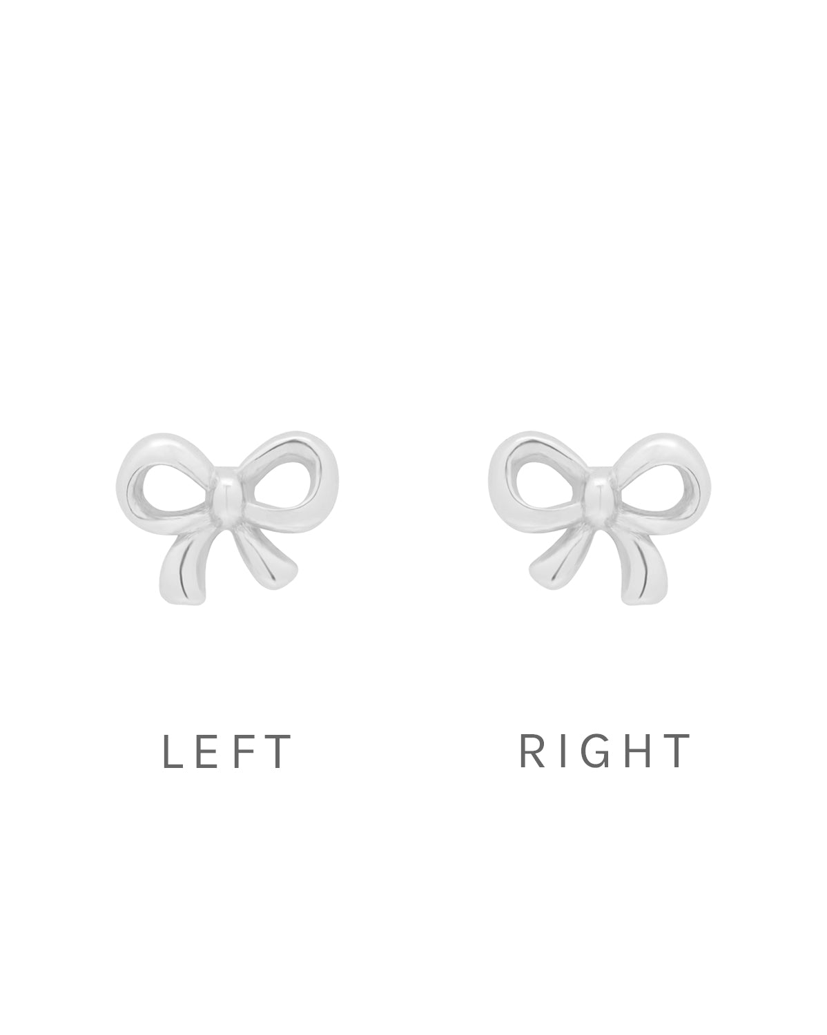 Mini Bow Piercing Stud - Sterling Silver