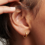 Grace Small Solid Gold Hoops | 9K Solid Gold Earrings | S-kin Studio Jewelry | Ethical Jewelry Made To Last