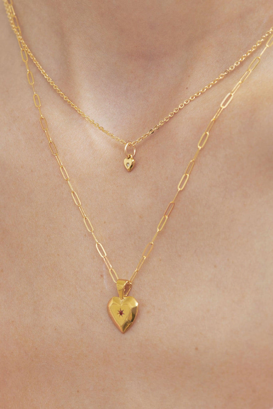 The Dylan Mini Heart Necklace-Gold