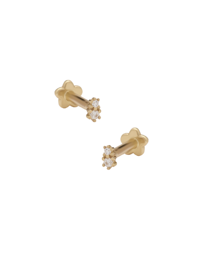 14K Solid Gold Petite Piercing Stud (Pair)