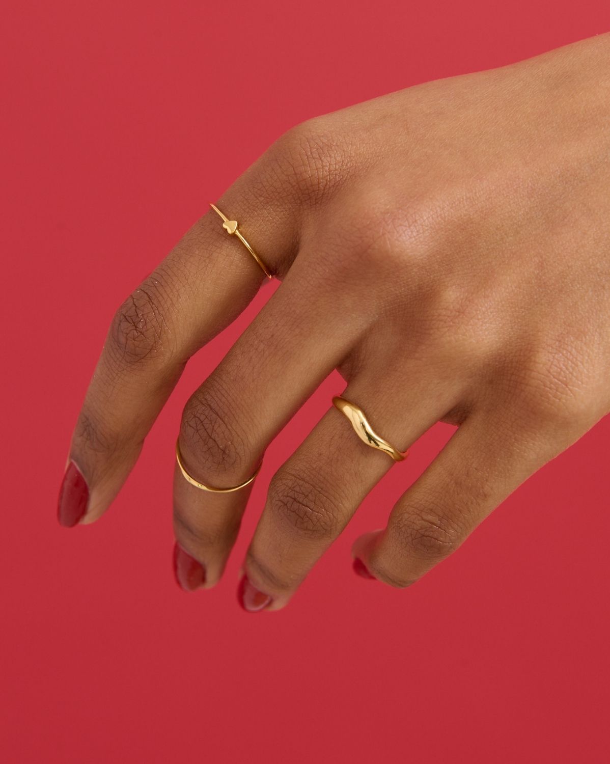 Solid Gold Romy Wave Ring