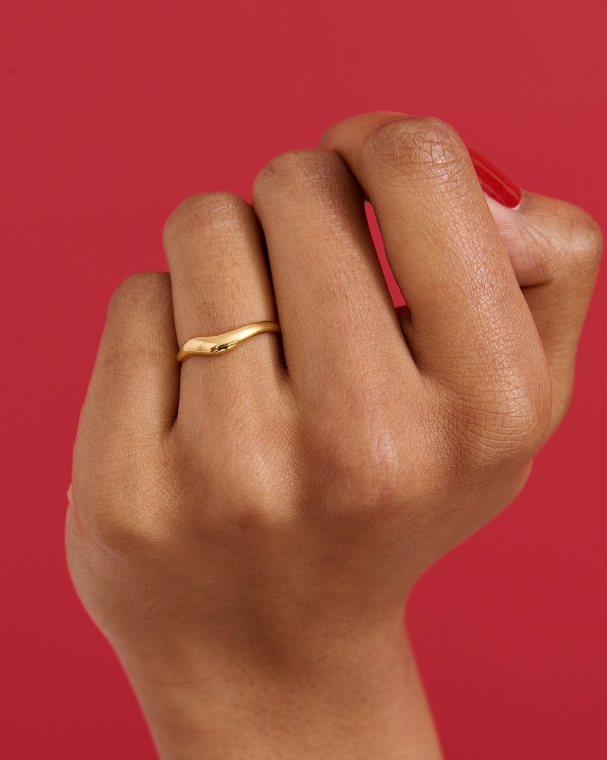 Solid Gold Romy Wave Ring